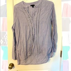 JCrew tunic light blue and white